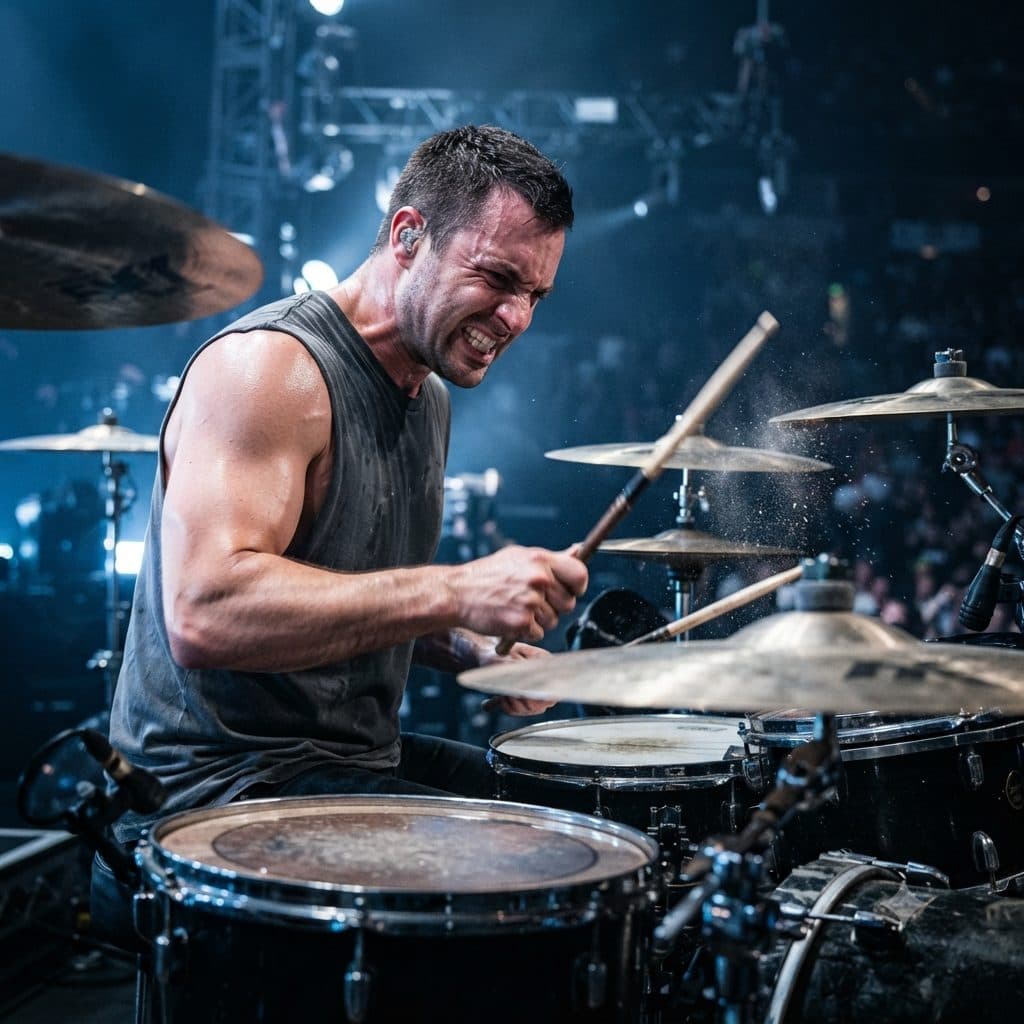 Concert Drummer Copy Paste Prompt for AI Photos created with Gemini