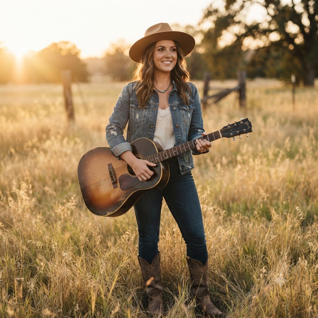 Country Singer Copy Paste Prompt for AI Photos created with Gemini